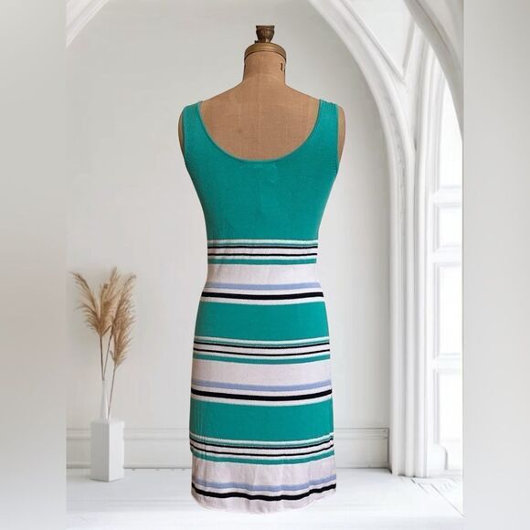 Tommy Bahama Striped Teal and White Everson Tank Bodycon Dress Size XS - NWT - Picture 3 of 13